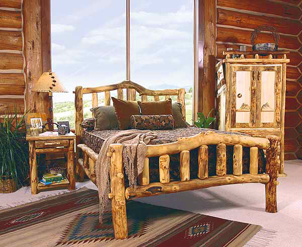Rustic Log Bedroom Furniture | Log Furniture Bed ...