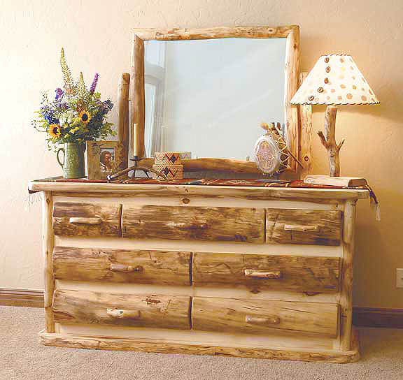 Rustic Log Bedroom Furniture  Log Furniture Bed  Reclaimed Wood Log Beds