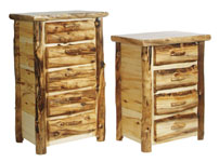 Rustic Log Chests