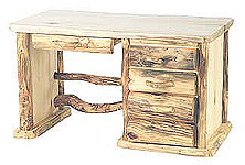 Rustic Aspen Log Desk